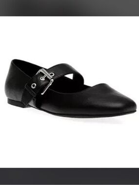 NWT Dolce Vita Mellie buckle flats black womens 9.5